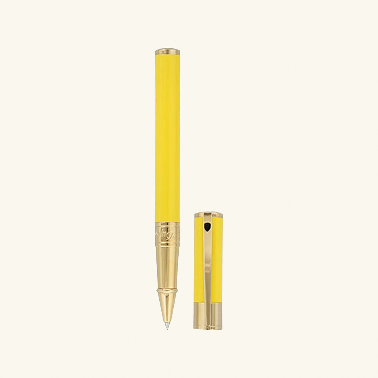 st dupont d initial rollerball pen yellow