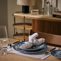 dolce gabbana casa blu mediterraneo dinner plate round blue 26cm set of 2