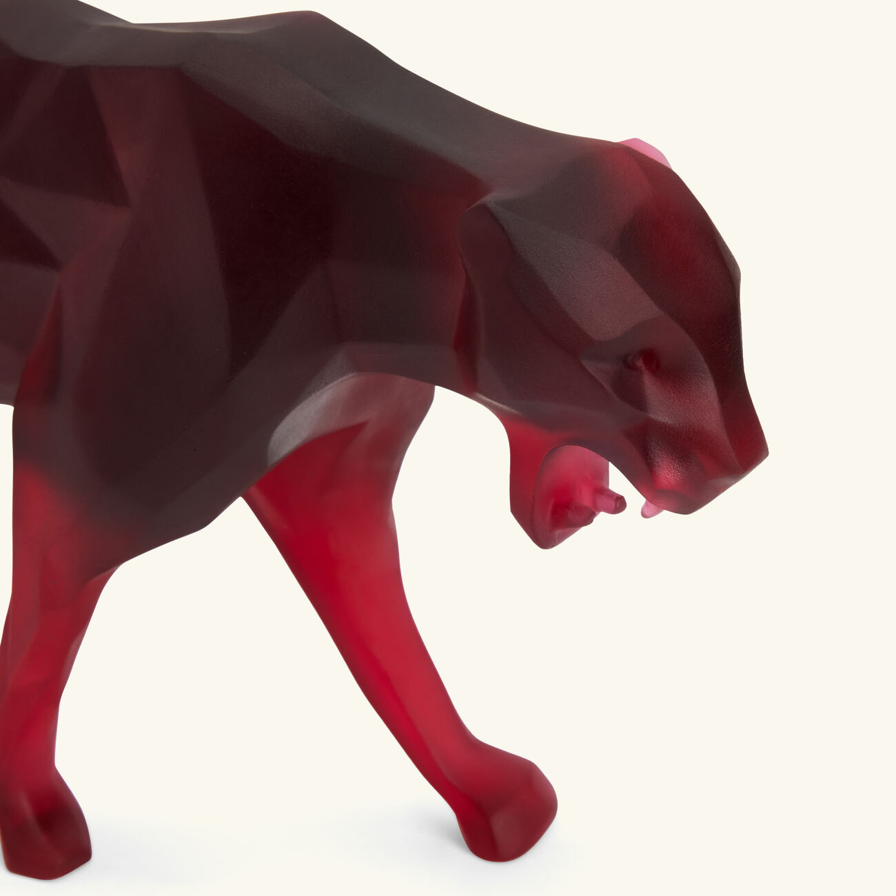 daum wild panther sculpture small red limited edition
