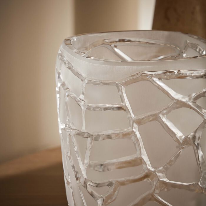 lalique terramineral magnitude vase round small clear