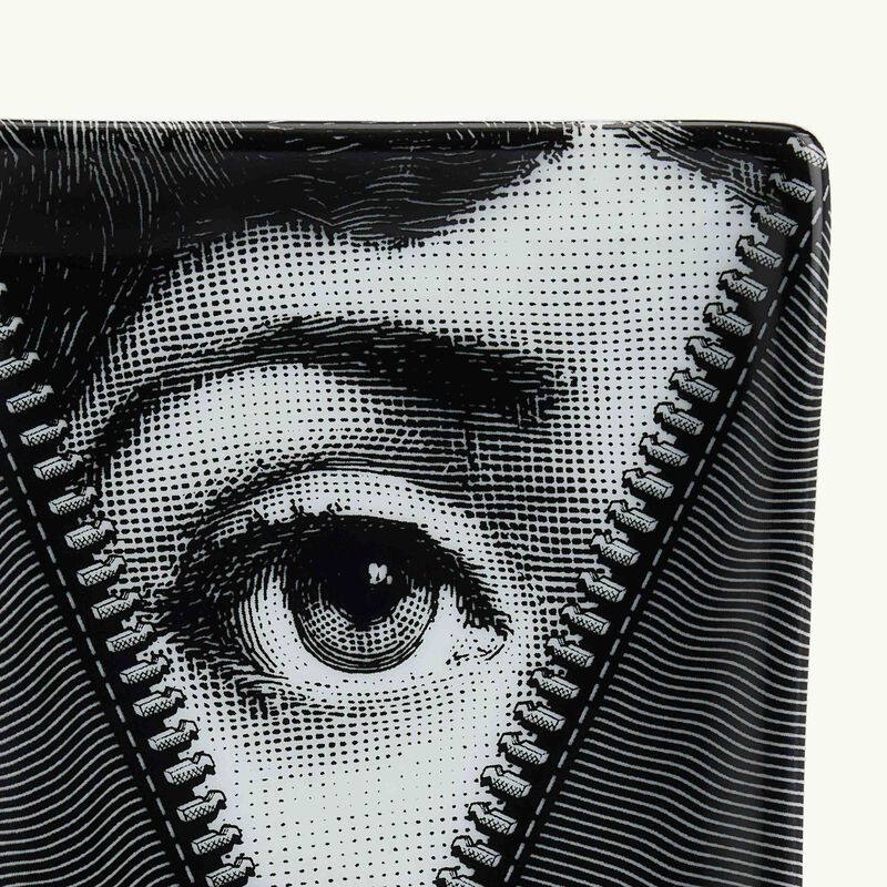 Tema e Variazioni no.401 Ashtray Rectangular Small Black fornasetti tema e variazioni no 401 ashtray rectangular small black