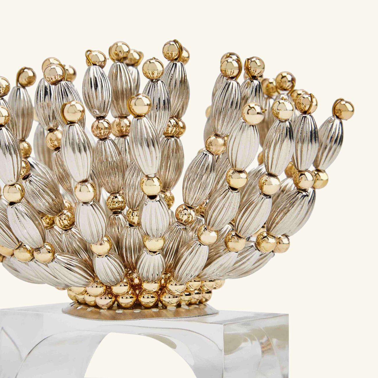 Bead Burst Napkin Ring Silver kim seybert bead burst napkin ring silver