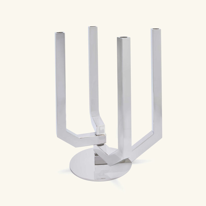 christofle arborescence candelabra stainless steel 4 candles