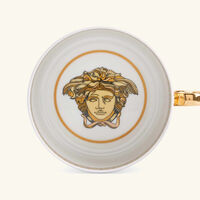 فيرساتشي طقم من 6 فناجين للشاي فيرتوس جالا مع صحونها باللون الأبيض