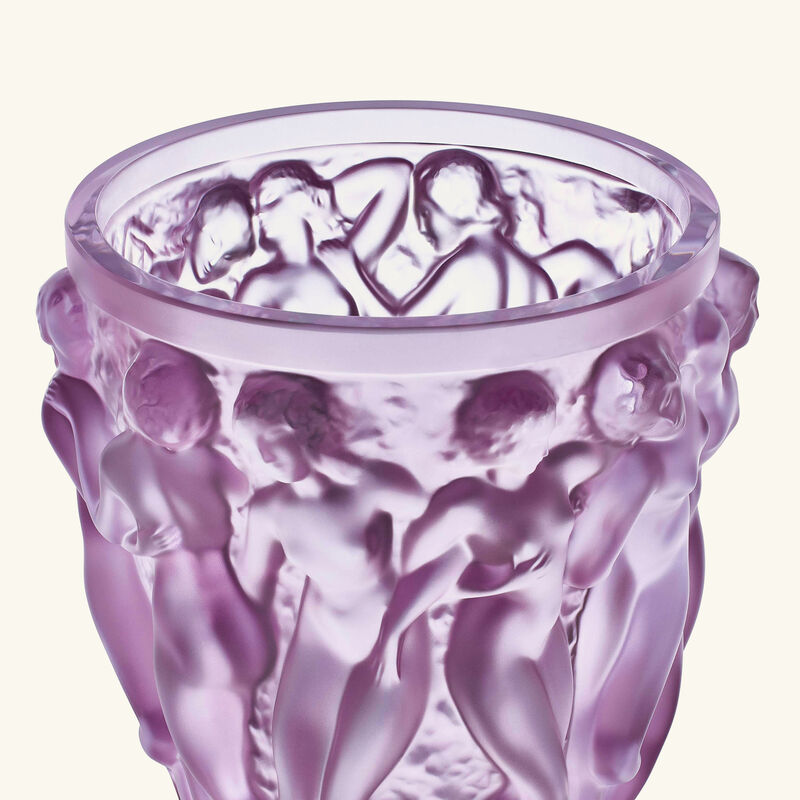 lalique bacchantes vase small pink