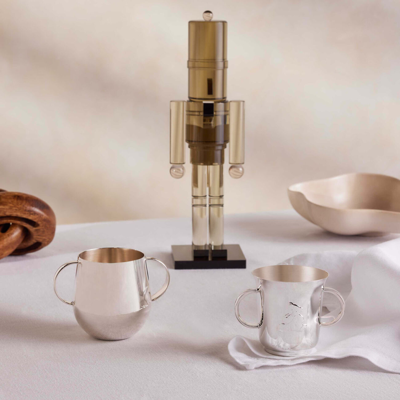 كريستوفل فنجان سافان للأطفال الرضع باللون الفضي