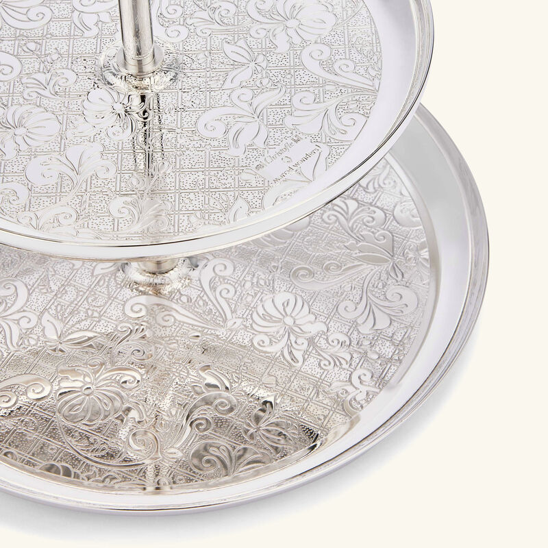 كريستوفل قاعدة الكيك جاردان ديدن من ثلاث طبقات مطلية بالفضة