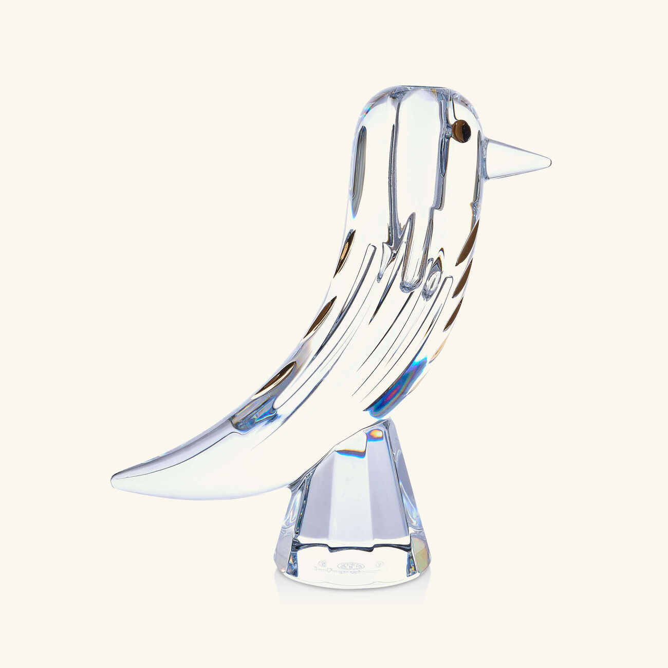 baccarat faunacrystopolis bird bud vase mini clear