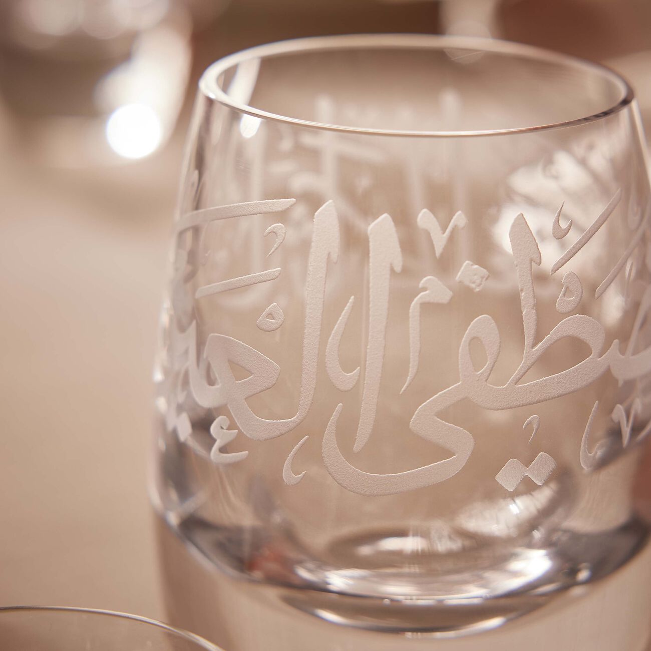 dimlaj thuluth drinking glass clear 240ml set of 6