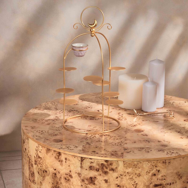 فيلاري قاعدة المعجنات وحامل فناجين القهوة بيكوك إكسترافاجانزا باللون الذهبي