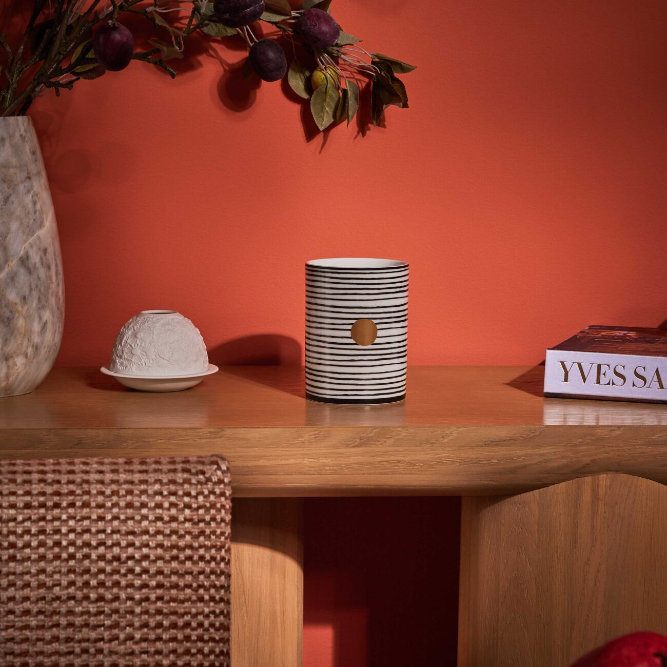 bernardaud aboro vase small stripes