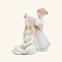 Combing Your Hair Sculpture Small White lladro combing your hair sculpture small white