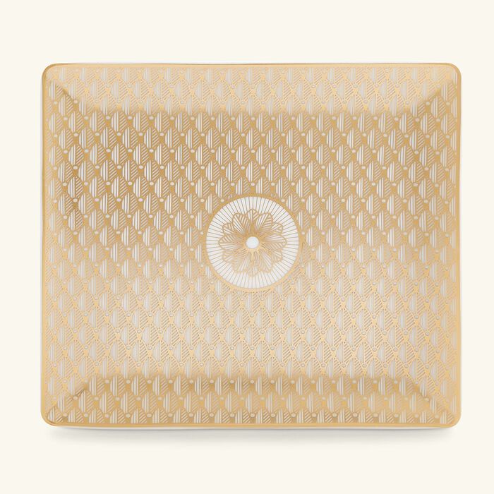 christofle malmaison imp riale tray rectangular gold 17x15cm