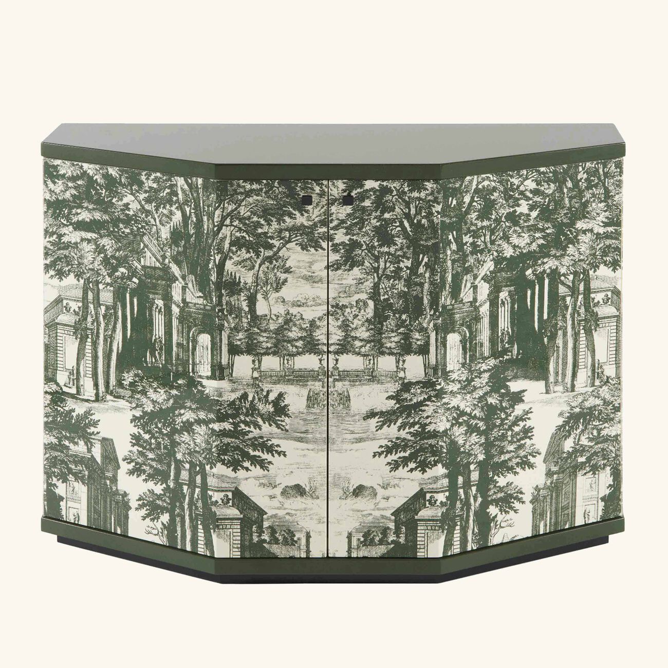 Giardino Settecentesco Polyhedric Cabinet Green fornasetti giardino settecentesco polyhedric cabinet green