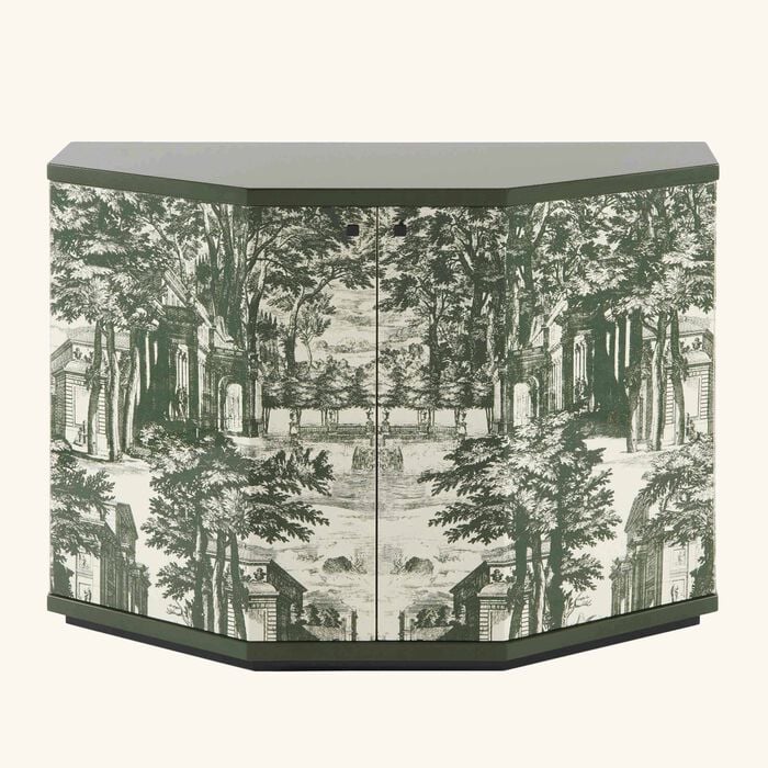 Giardino Settecentesco Polyhedric Cabinet Green fornasetti giardino settecentesco polyhedric cabinet green