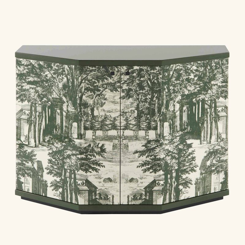 Giardino Settecentesco Polyhedric Cabinet Green fornasetti giardino settecentesco polyhedric cabinet green