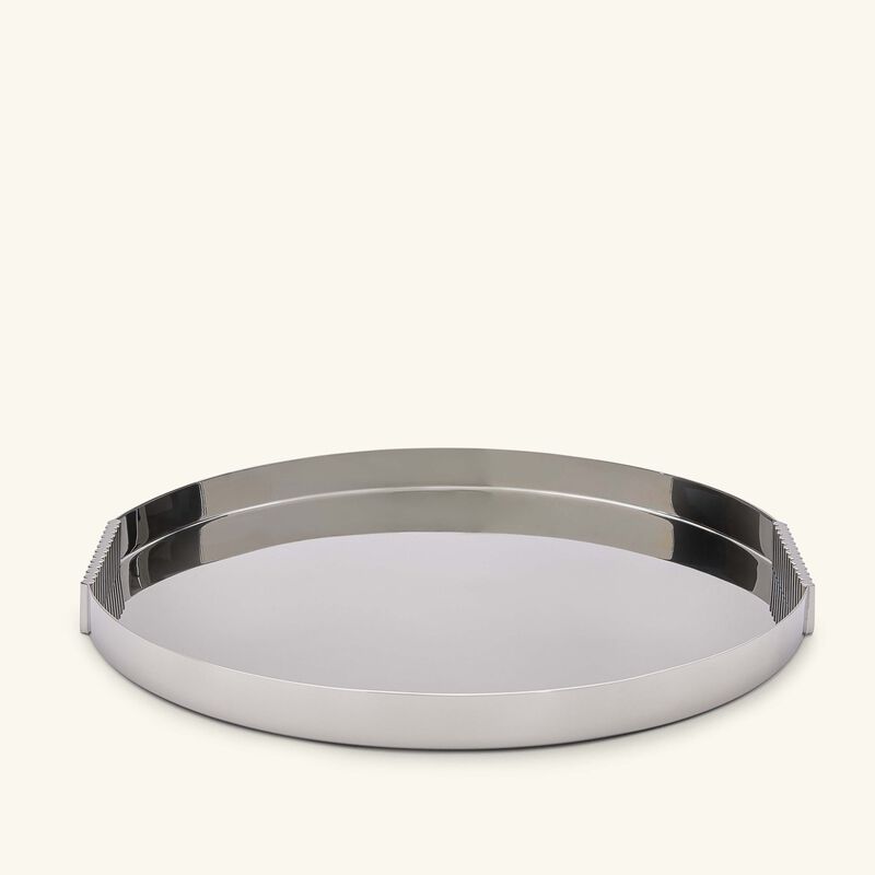 Thorpe Serving Tray Round Medium Stainless Steel ralph lauren home thorpe serving tray round medium stainless steel