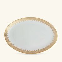 bernardaud venise serving platter oval gold 38cm