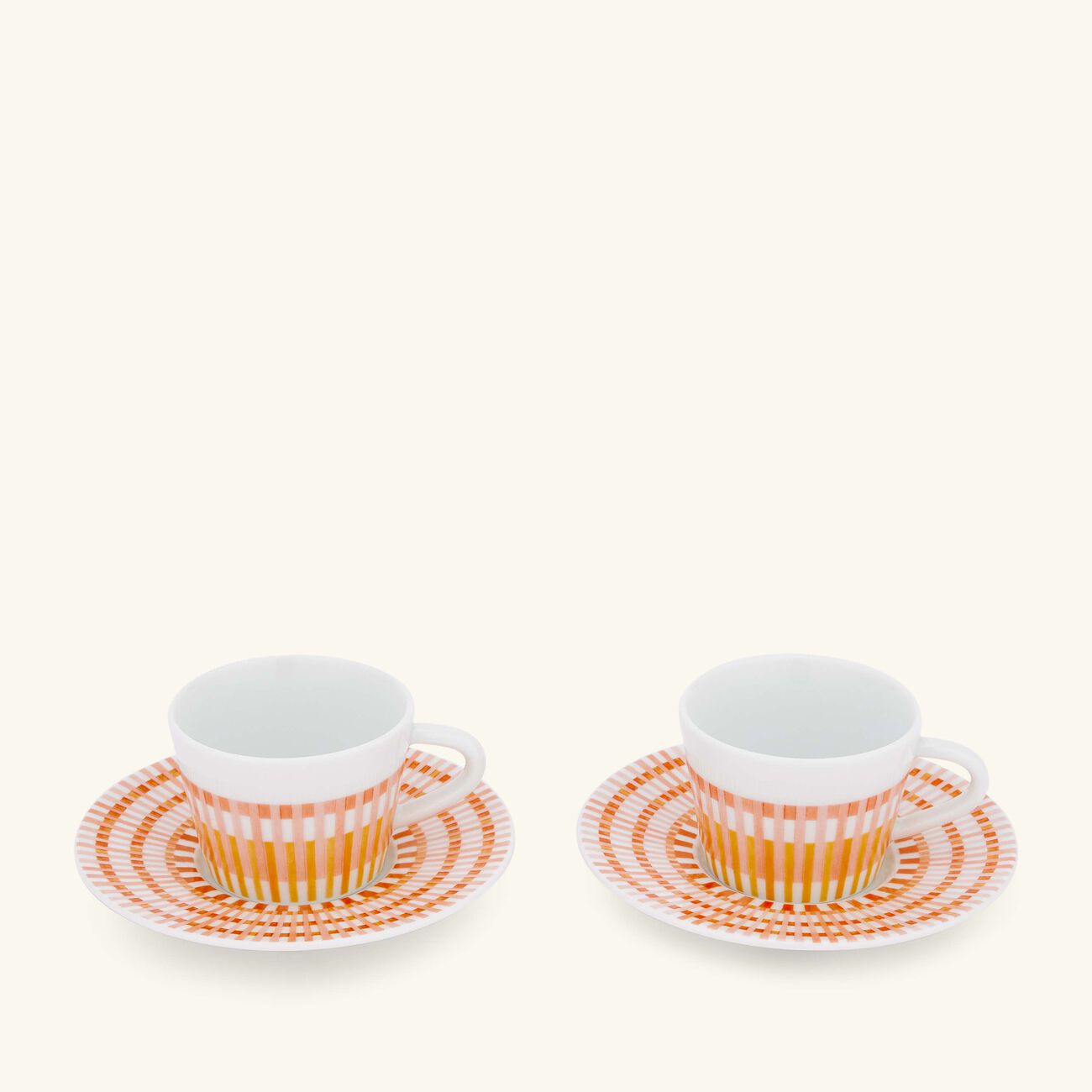 bernardaud terra rosa coffee cup   saucer orange set of 2