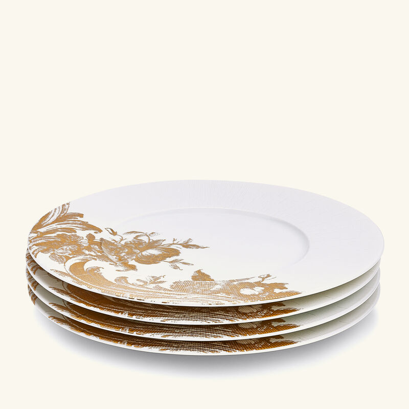 haviland stanislas dessert plate gold 24cm set of 4