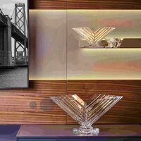 mario cioni   c crystal v shape centerpiece small clear