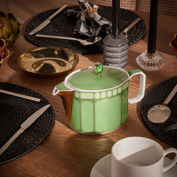 rosenthal signum fern tea pot green