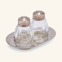 Jardin D'Eden Salt & Pepper Shakers Silver Plated christofle jardin d eden salt pepper shakers silver plated