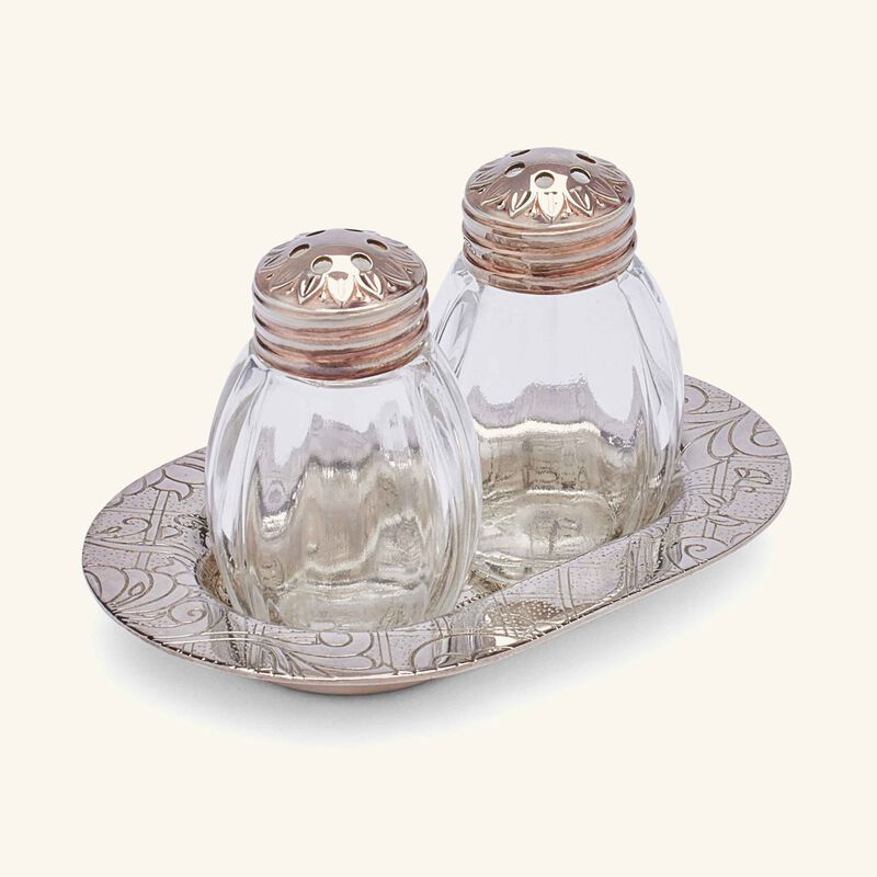 Jardin D'Eden Salt & Pepper Shakers Silver Plated christofle jardin d eden salt pepper shakers silver plated