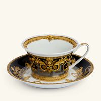 فيرساتشي فنجان القهوة برستيج جالا مع صحنه أسود