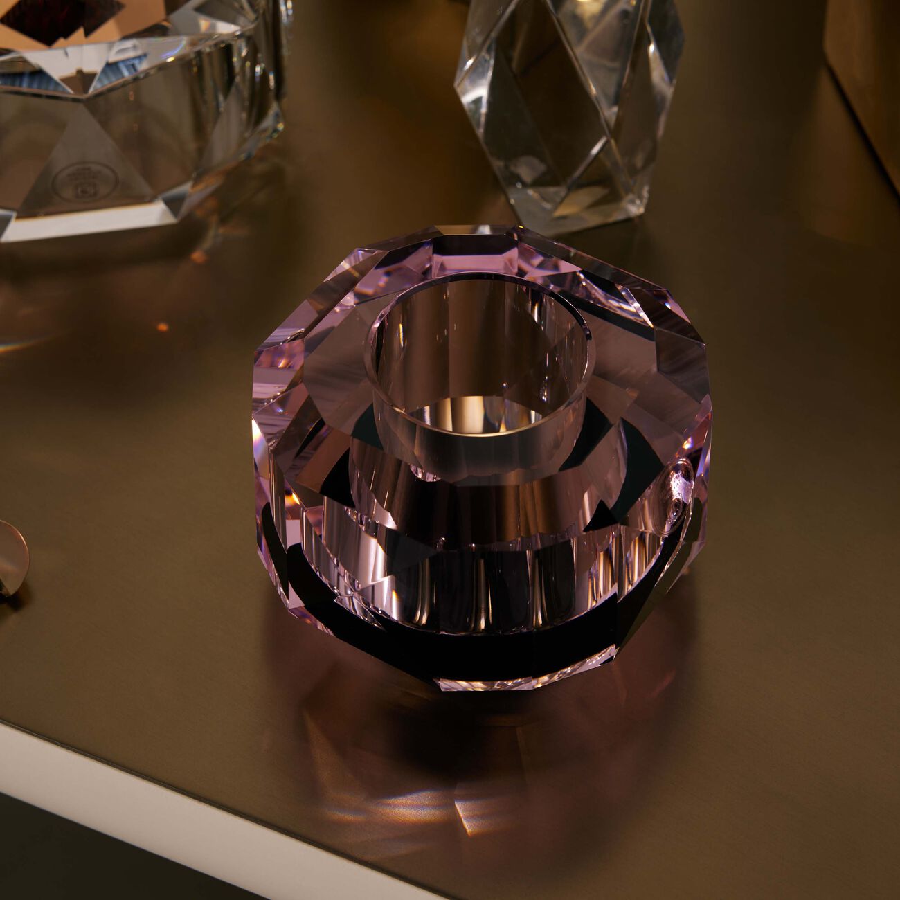 ريفليكشنز كوبنهاغن حامل شموع راديانت تكساس سبريم باللون الوردي