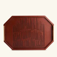 dimlaj hayat serving tray rectangular brown 49x34cm