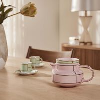 جينوري 1735 إبريق الشاي ديفا باللون الوردي