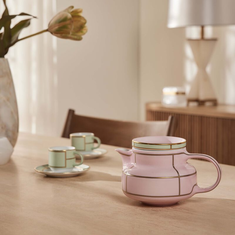 جينوري 1735 إبريق الشاي ديفا باللون الوردي