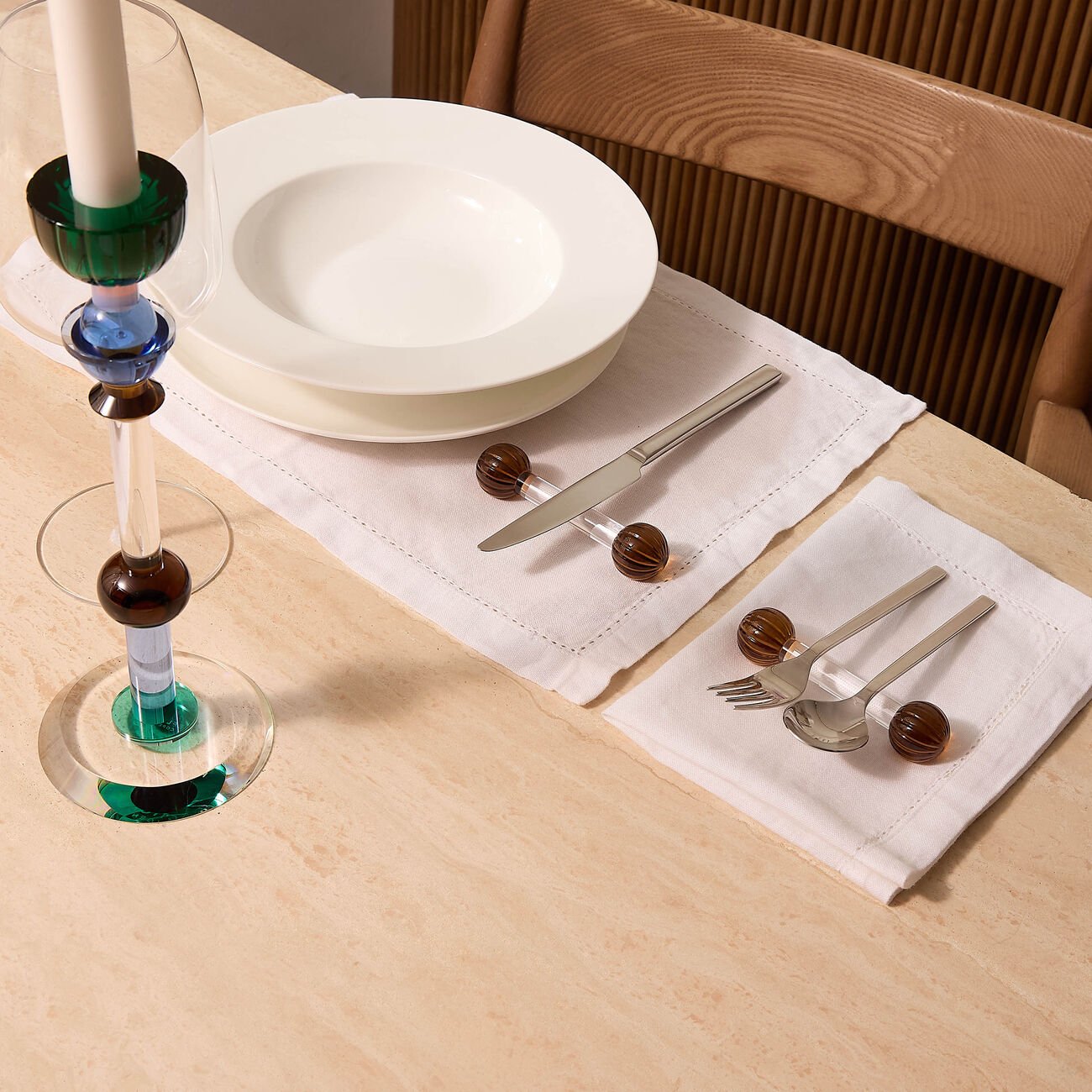 ريفليكشنز كوبنهاغن طقم بينوا من حامِلين لأدوات المائدة بني