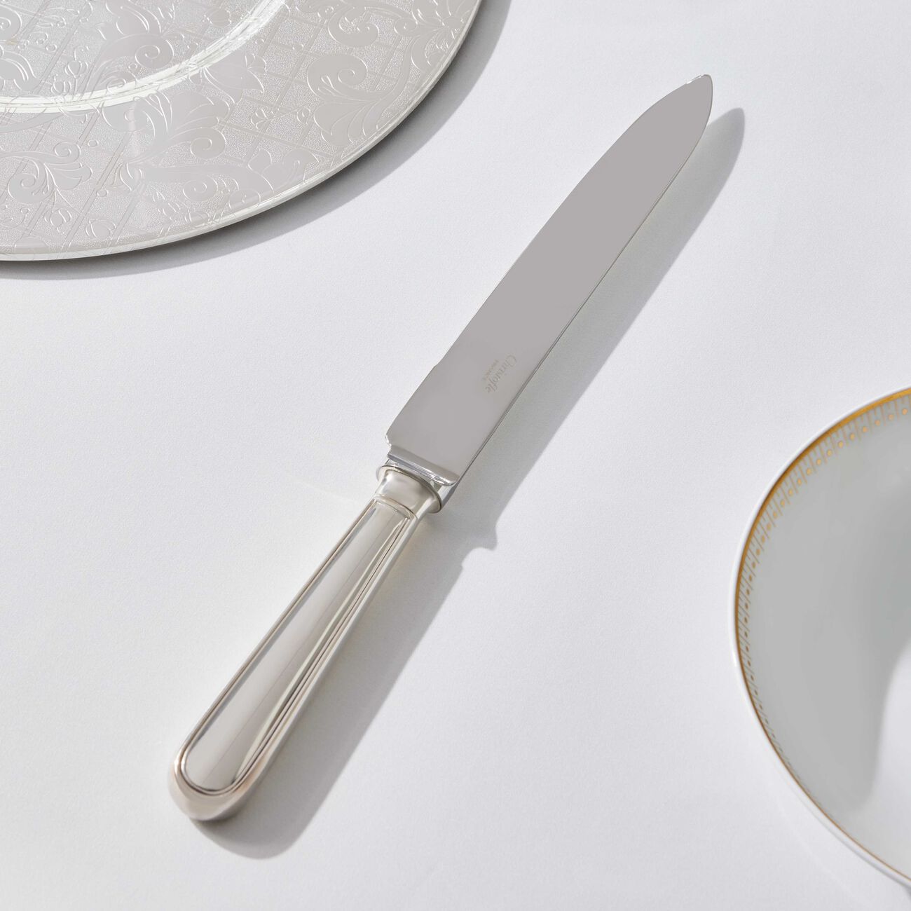 christofle albi carving knife silver plated