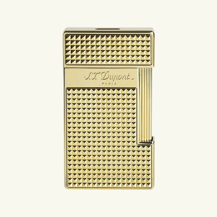 اس تي دوبون ولاعة سليمي بنقشة الماسات باللون الذهبي