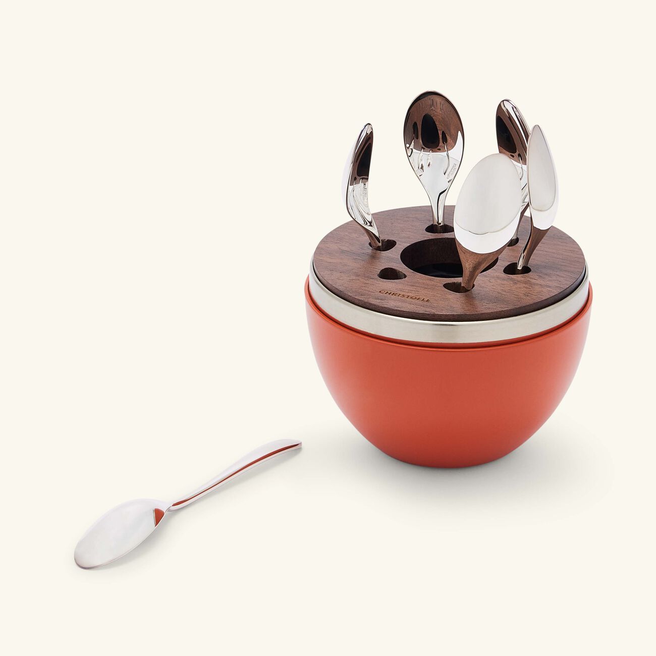 Mood Roland-Garros Coffee Spoons Orange Set Of 6 christofle mood roland garros coffee spoons orange set of 6