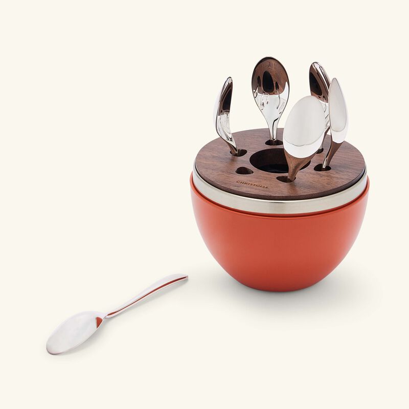 Mood Roland-Garros Coffee Spoons Orange Set Of 6 christofle mood roland garros coffee spoons orange set of 6