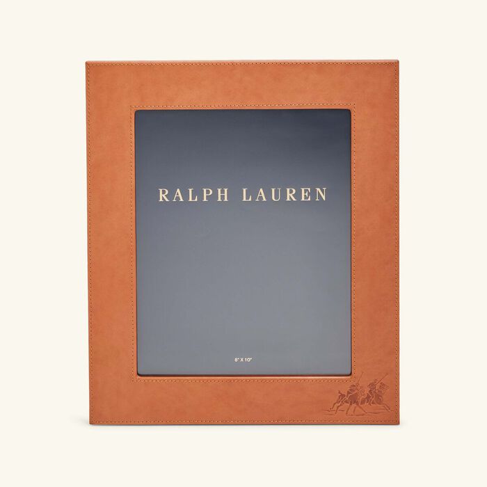 ralph lauren home bedford garrett leather frame brown 20x25 cm