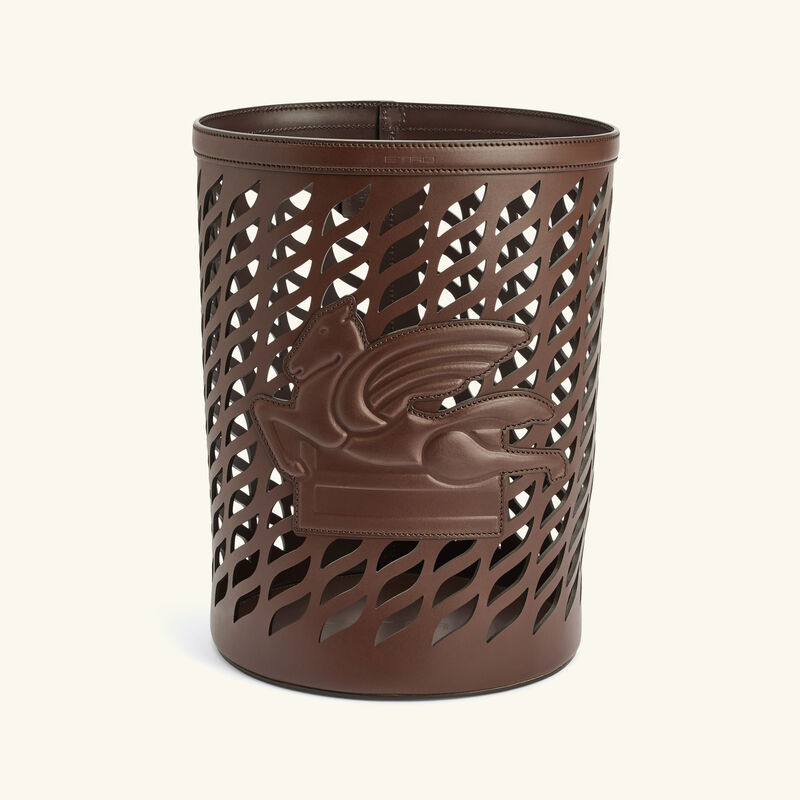 etro drill waste basket dark brown