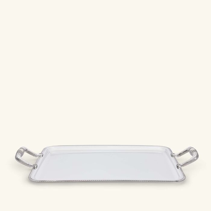 christofle malmaison serving tray with handles rectangular medium silver plated