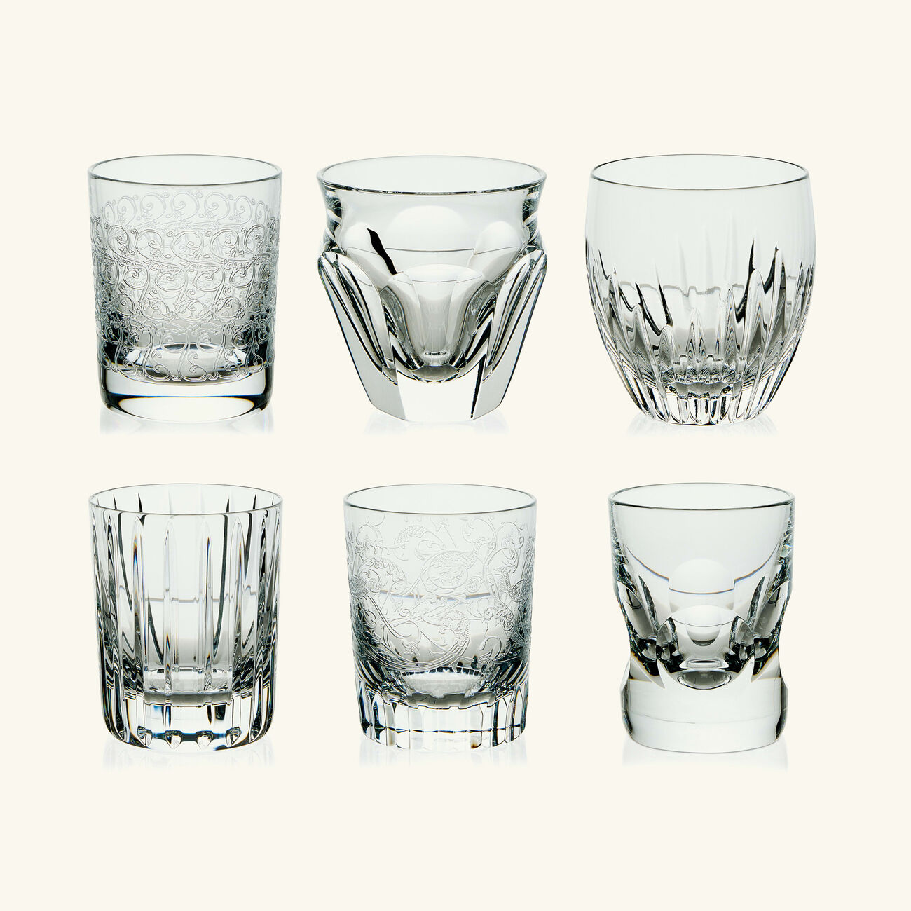 baccarat everyday les minis drinking glass clear set of 6