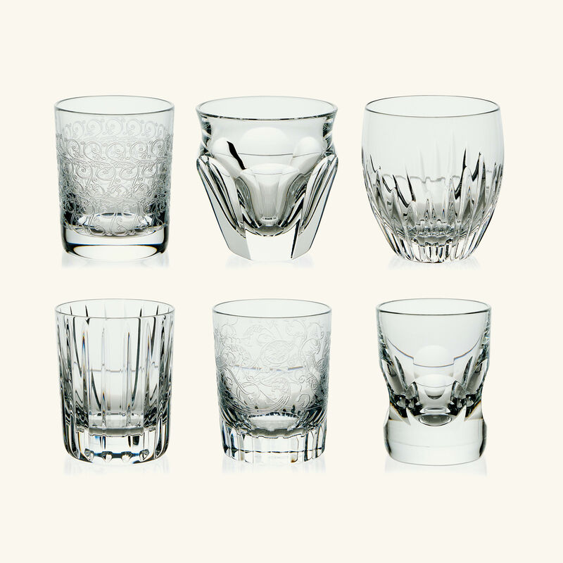 baccarat everyday les minis drinking glass clear set of 6