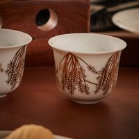 silsal tamrah by razan alazzouni branch arabic coffee cup gold set of 2