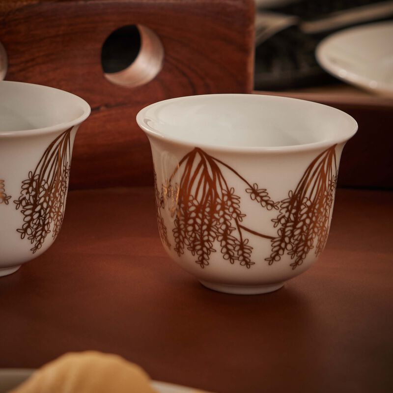 silsal tamrah by razan alazzouni branch arabic coffee cup gold set of 2