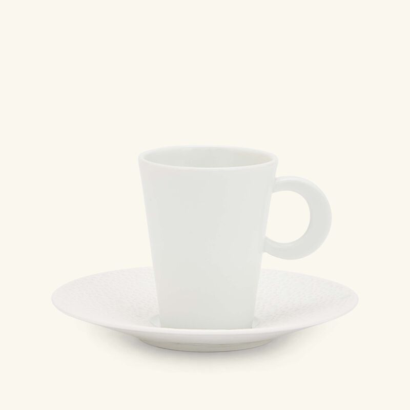 bernardaud ecume coffee cup   saucer white