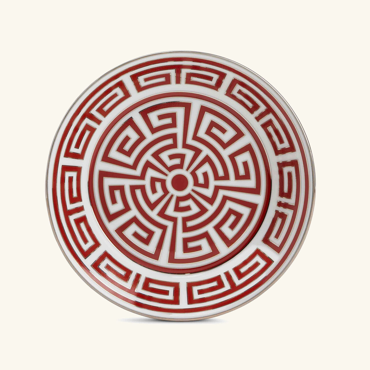 ginori 1735 labirinto tea saucer red