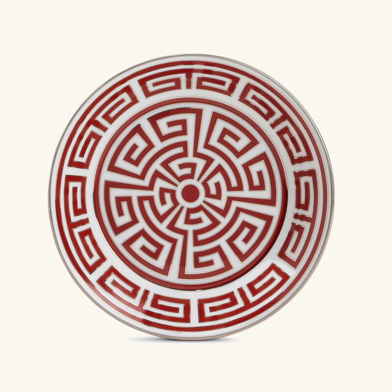 ginori 1735 labirinto tea saucer red