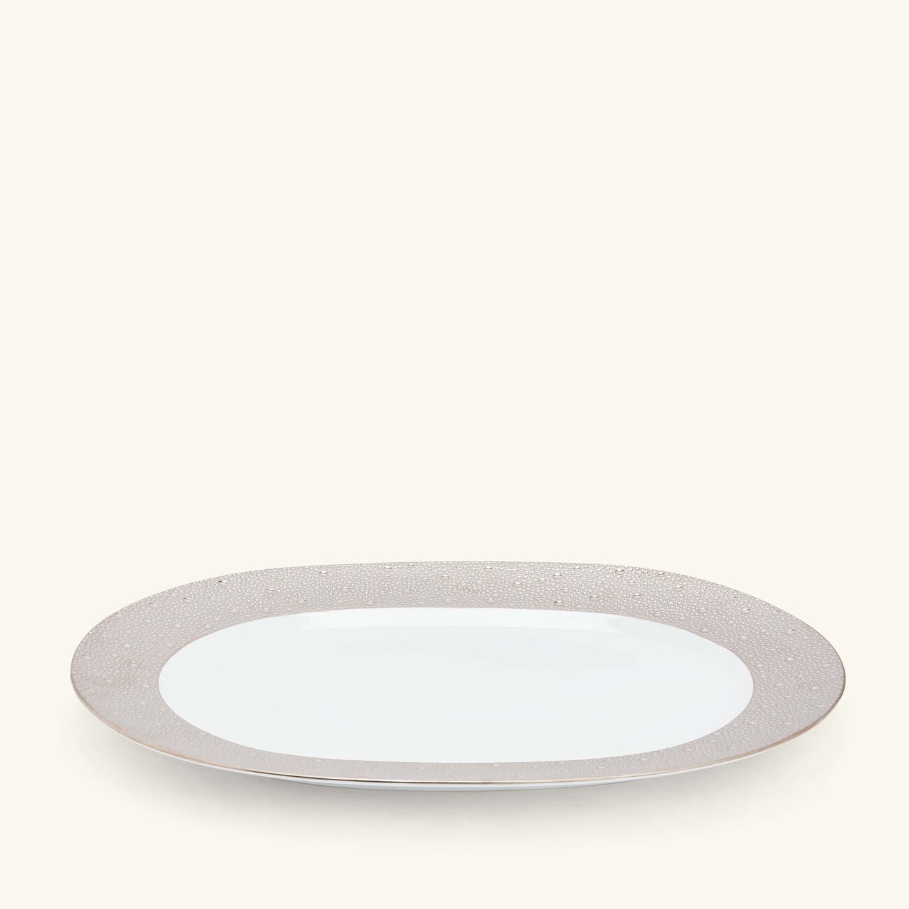 bernardaud ecume serving platter oval silver 43cm