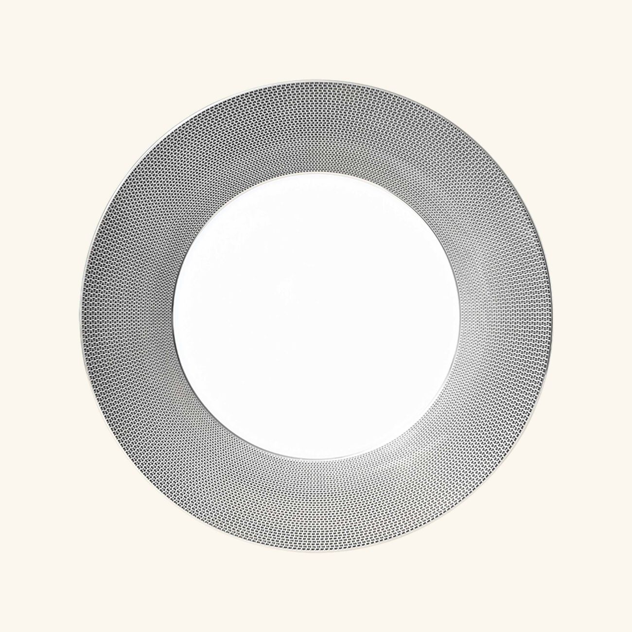 Maille Platine Service Plate Round Silver 31cm bernardaud maille platine service plate round silver 31cm